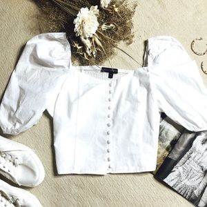 Banana Republic Button Down Crop Top